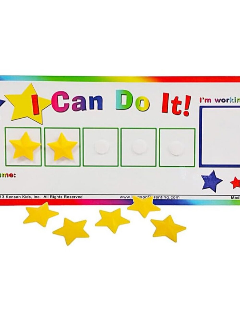 I Can Do It!” Token Board. Colorful Magnetic Rewards Chart with Positive-Reinfor